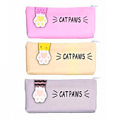 Пенал мягкий косметичка 19,5х9х2,5 см MAZARI CAT PAWS, на молнии, полиуретан, 4 дизайна, M-9646 Пенал мягкий косметичка 19,5х9х2,5 см MAZARI CAT PAWS, на молнии, полиуретан, 4 дизайна, M-9646