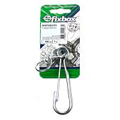 Карабин с вертлюгом оцинк.100 мм (1 шт) Карабин с вертлюгом оцинк.100 мм (1 шт)