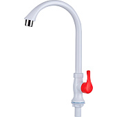 Кран для одной воды из высокопрочного пластика белый PL3-269F РМС Кран для одной воды из высокопрочного пластика белый PL3-269F РМС