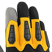  Перчатки универсальные комбинированные, усиленные, с защитными накладками, размер 10, Denzel 