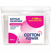  Ватные палочки Cotton Flower пакет 300шт 