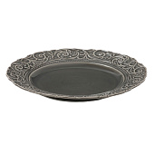 Тарелка обеденная WY Floral Laceware, 25 см, фарфор, серая 10791183 Тарелка обеденная WY Floral Laceware, 25 см, фарфор, серая 10791183
