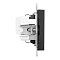  Розетка встраиваемая с заземлением, цвет черный,  EKF Эпика 