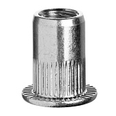 Резьбовые заклепки с насечками, М6, 15 шт, стальные, стандартный бортик, ЗУБР Профессионал Резьбовые заклепки с насечками, М6, 15 шт, стальные, стандартный бортик, ЗУБР Профессионал