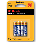 Батарейка LR03, 4шт, AAA, Kodak MAX Батарейка LR03, 4шт, AAA, Kodak MAX