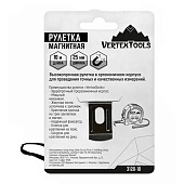 Рулетка 10мх25мм магнитная, обрезиненный корпус, Vertextools
