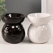  Аромалампа для эфирных масел «Геометрия и растительность», керамика, 7.5?8.5?9 см, МИКС 10693197 