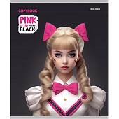 Тетрадь 48л. А5. клетка, Pink&Black, Проф-Пресс, Т48-2552 Тетрадь 48л. А5. клетка, Pink&Black, Проф-Пресс, Т48-2552