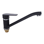  Смеситель для кухни на гайке картридж 35мм б/подводки чёрный 4723 А23N VODEN 