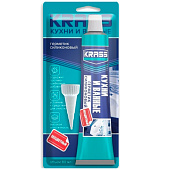  Герметик силиконовый KRASS для кухни и ванны Бесцветный 80мл 