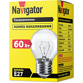  Лампа шарик Navigator ПР 60 Вт E27 (94312) 