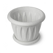  Горшок для растений "Фелиция" мрамор  3,6л Д225 с поддонником С104М 