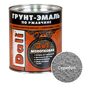 Молотковая ГРУНТ - ЭМАЛЬ по ржавчине "DALI" 2л - серебристый Молотковая ГРУНТ - ЭМАЛЬ по ржавчине "DALI" 2л - серебристый