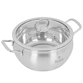 Кастрюля Амалия 3,0л сфер. индукция ст/кр R-30s
