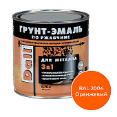 ГРУНТ - ЭМАЛЬ по ржавчине "DALI" оранжевый RAL 2004-0,75л