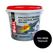 "DALI" краска резиновая для кровли, цоколя, фасада, чёрный - 6 кг "DALI" краска резиновая для кровли, цоколя, фасада, чёрный - 6 кг