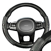  Оплетка экокожа M (37-39 см) SKYWAY Mix Glamour-8 Черная 