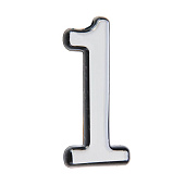 Номер дверной "1" (хром) пластик АЛЛЮР