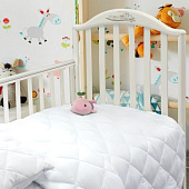  Одеяло 110х140 стеганое Baby эвкалипт, белый, ОЭ-61110т 