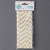 Трубочки для коктейля "Золотые звезды" набор 25 шт. 9686276 Трубочки для коктейля "Золотые звезды" набор 25 шт. 9686276