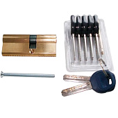 Механизм цилиндровый ЦМ-75 (7 кл) латунь для китайских дверей "SAZAR" Механизм цилиндровый ЦМ-75 (7 кл) латунь для китайских дверей "SAZAR"