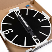 Часы настенные Рубин "Классика", d=50 см, открытая стрелка, черный+белый, металл, МДФ, 5014-001 Часы настенные Рубин "Классика", d=50 см, открытая стрелка, черный+белый, металл, МДФ, 5014-001