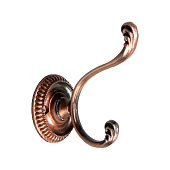 Крючок мебельный ТУНДРА TKD013, двухрожковый, медь 1866219 Крючок мебельный ТУНДРА TKD013, двухрожковый, медь 1866219