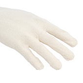  Перчатки трикотажные без ПВХ, 10класс, Эконом, белые 