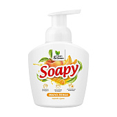Жидкое мыло-пенка Soapy Персик и дыня пенный дозатор 400 мл. Clean&Green CG8234