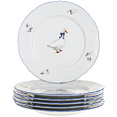 Тарелка мелкая 25 см Thun Bernadotte, декор "Гуси" БТФ0376 Тарелка мелкая 25 см Thun Bernadotte, декор "Гуси" БТФ0376