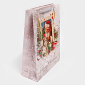 Пакет новогодний 31х41х10 см, Santa
