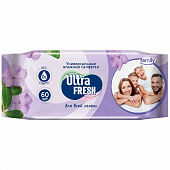  Влажные салфетки Ultra Fresh Family для всей семьи 60шт 