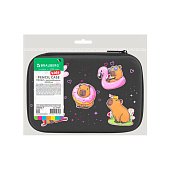 Пенал BRAUBERG KIDS большой удобный с откидной планкой, ЭВА, 22х15х4 см, Лето, 274607