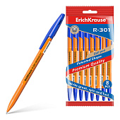  Набор ручек шариковых 8шт ErichKrause R-301 Orange Stick 0.7мм, цвет чернил синий 9560176 