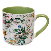 Кружка керамическая 380мл "Цветочная фантазия", микс рисунков