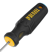 Отвертка SL3х100мм, CrV, трехкомпонентная рукоятка, Denzel Отвертка SL3х100мм, CrV, трехкомпонентная рукоятка, Denzel
