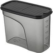 Емкость д/сыпучих продуктов 1,5л "Бест" прямоуг. 19х9,5х14см Графитовый М1255 Емкость д/сыпучих продуктов 1,5л "Бест" прямоуг. 19х9,5х14см Графитовый М1255