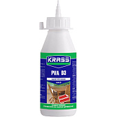 Клей KRASS водостойкий PVA D3 для древесины 0,5л Клей KRASS водостойкий PVA D3 для древесины 0,5л