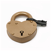 Замок навесной ЗВС-2 "сердечко" (латунь/золото) Елизарово Замок навесной ЗВС-2 "сердечко" (латунь/золото) Елизарово