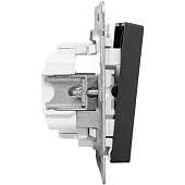  Выключатель встраиваемый 2 клавиши, цвет черный, с подсветкой, EKF Эпика 