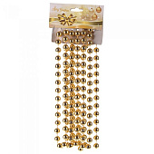  Бусы декоративные - шары, 2,7м, пластик, золото 722780 