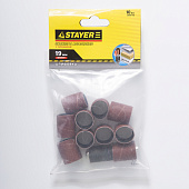 Цилиндр шлифовальный 19мм с оправкой Р 80/120(10шт)/STAYER Цилиндр шлифовальный 19мм с оправкой Р 80/120(10шт)/STAYER