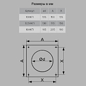  Накладка настенная круглая D=100мм 10НКП 