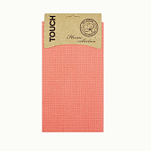  Кухонное полотенце (вафля) 35х55 крупная клетка, коралл 