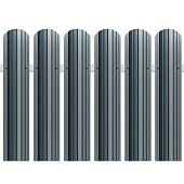  Евроштакетник Европланка в пленке 126мм-1,5м RAL: 7024 Графит 