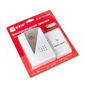  Звонок беспроводной, 36 мелодии, 80м радиус, IP20, EKF 