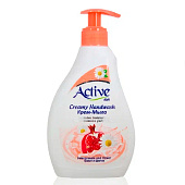 Мыло-крем жидкое Active Ромашка и гранат дозатор 350мл Мыло-крем жидкое Active Ромашка и гранат дозатор 350мл