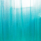  Штора для ванной Симфония 3D ПВХ 180х180см 12 колец бирюзовый /104210 Zenfort 