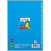 Записная книжка А5 60л линия спираль DELI Larva ассорти Записная книжка А5 60л линия спираль DELI Larva ассорти