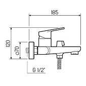 Смеситель для ванны картридж 35мм SL132-009E РМС Смеситель для ванны картридж 35мм SL132-009E РМС